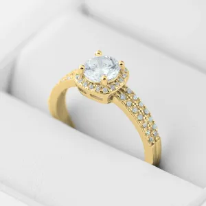 Gold diamond engagement ring KATI Thumbnail