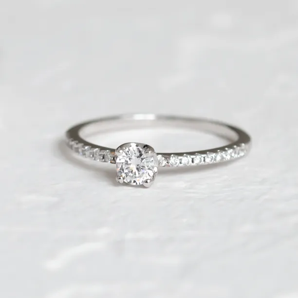 Minimalistický zásnubní prsten s diamanty 0.38ct KATVI Image