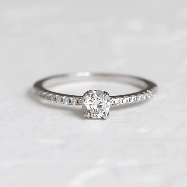 Minimalistický zásnubní prsten s diamanty 0.38ct KATVI Image