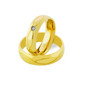 HERA gold diamond wedding rings Thumbnail