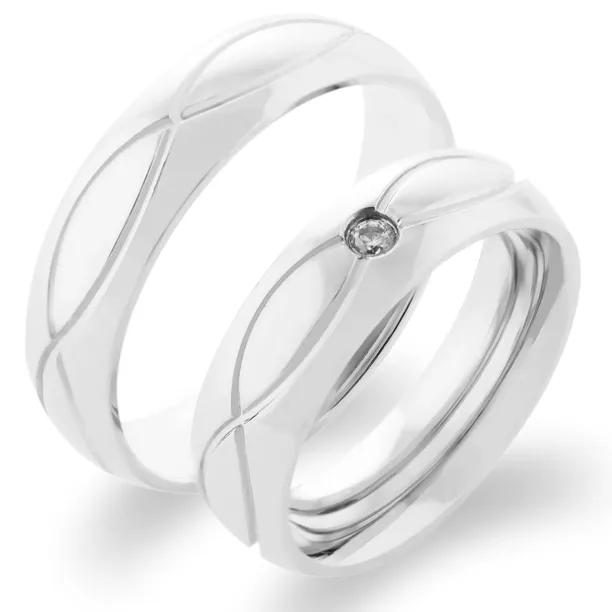 HERA gold diamond wedding rings Image