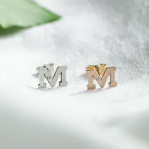 Diamond initial earrings QUNTI Thumbnail