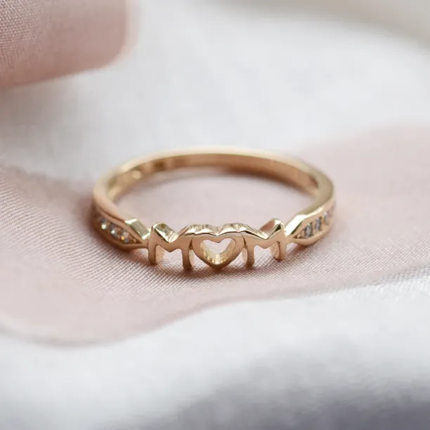 Zlatý prsten s diamanty HAVME pro nastávající maminky Image