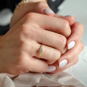 ORSET gold diamond engagement ring Thumbnail