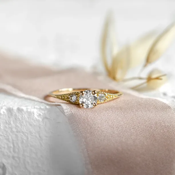 ORSET gold diamond engagement ring Image