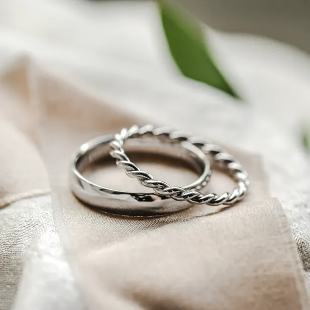 Gold minimalist wedding rings VALO Image