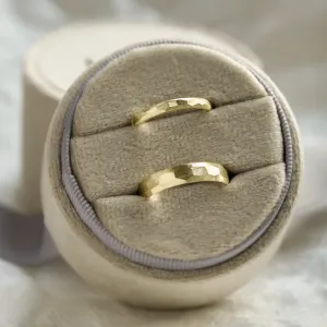 Hammered gold wedding rings BOME Thumbnail