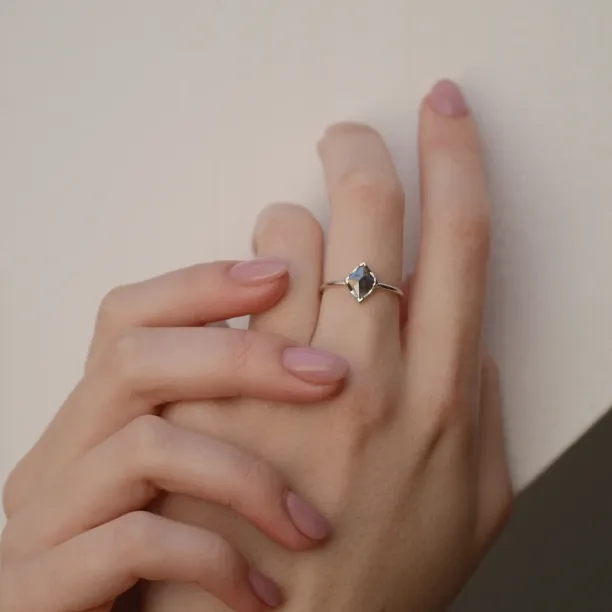 Gold diamond ring in an authentic cut ERICA Image