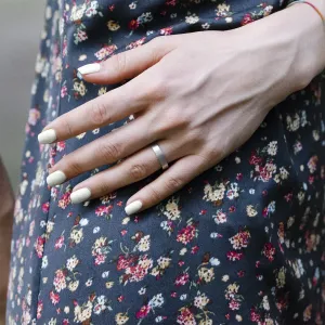 Flat wedding rings made of yellow gold JERSEY