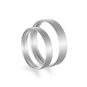 Flat wedding rings made of red gold ENIGMA Thumbnail