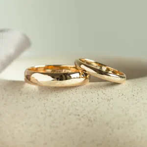 D-SHAPE wedding yellow gold rings MONTANA