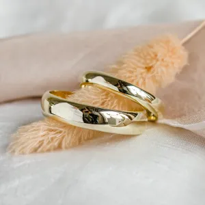 D-SHAPE wedding white gold rings GEORGIE Thumbnail