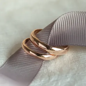 D-SHAPE wedding white gold rings GEORGIE Thumbnail