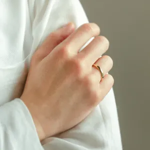 D-SHAPE wedding white gold rings GEORGIE Thumbnail