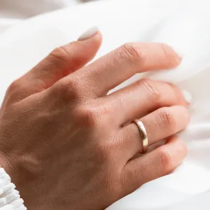 Solid matte wedding rings made of red gold TAOS