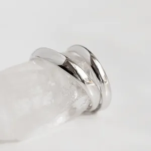 Solid wedding rings made of white gold TESSA