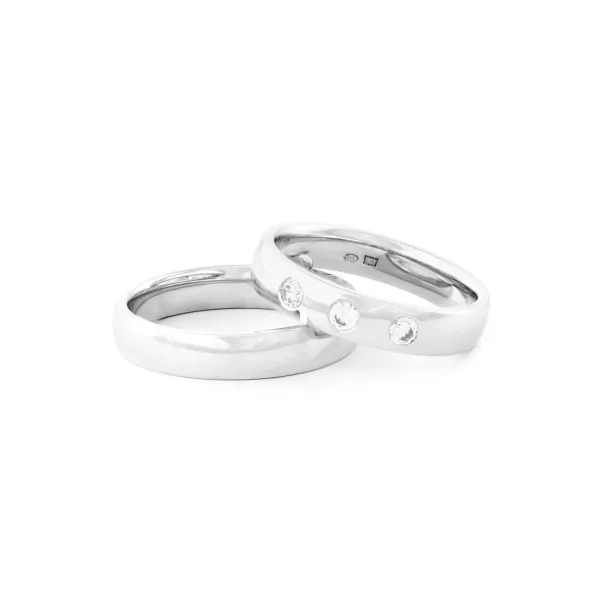 Gold wedding rings with diamonds SKIEN Image