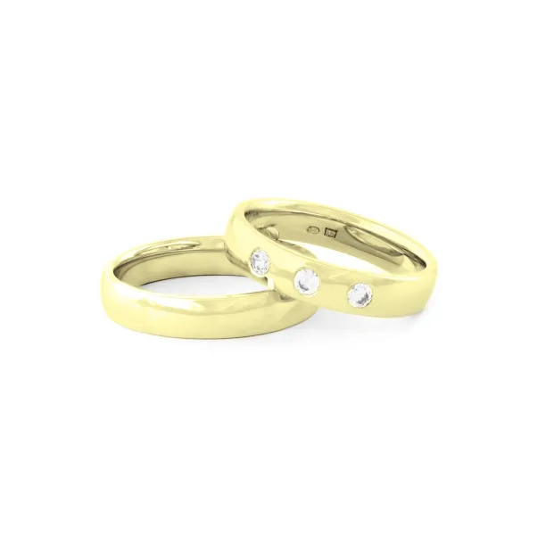 Gold wedding rings with diamonds SKIEN Image