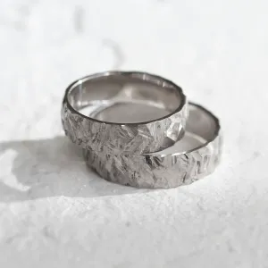 Gold wedding rings with a relief surface FIO Thumbnail