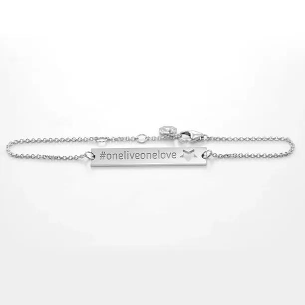Silver bar bracelet with custom engraving REMA Image