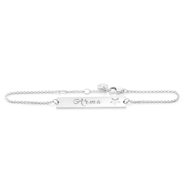 Silver bar bracelet with custom engraving REMA Image