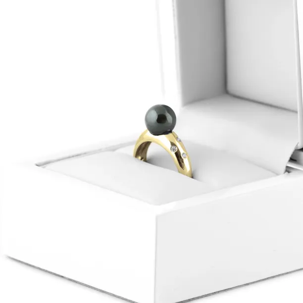 Prsten s hematitem a diamanty DOGA Image