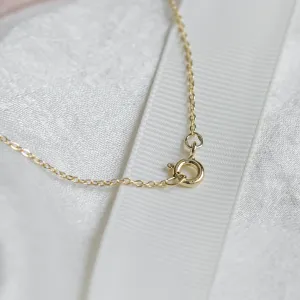 Gold Necklace in minimalist style with any engraving OSA Thumbnail