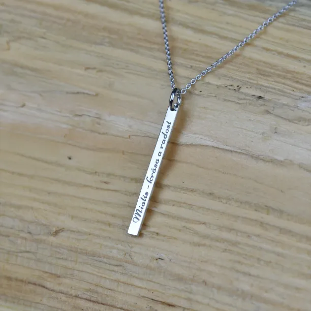 Minimalist necklace with engraving option ODDA Image