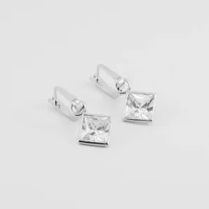 Silver earrings with princess zirkons TUSSE Thumbnail