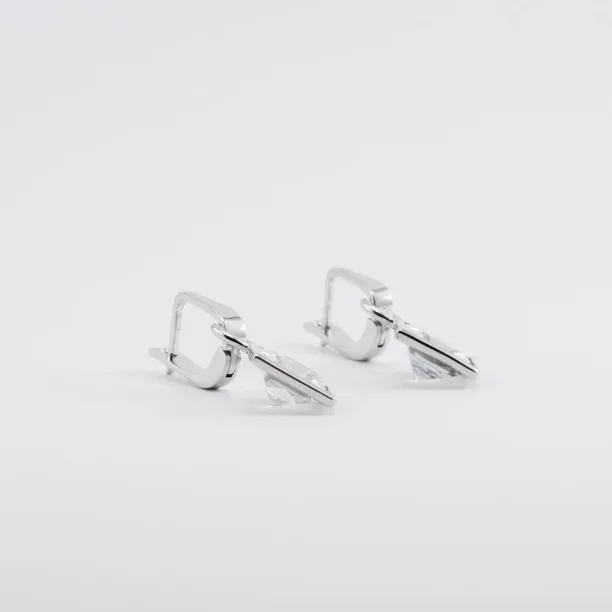 Silver earrings with princess zirkons TUSSE Image