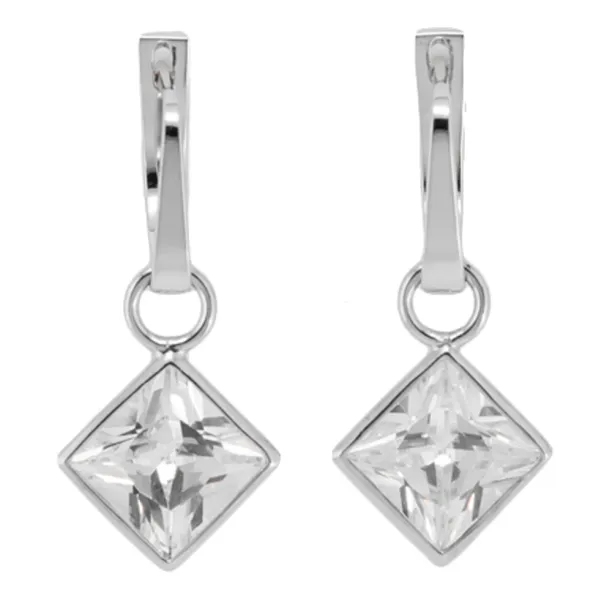 Silver earrings with princess zirkons TUSSE Image