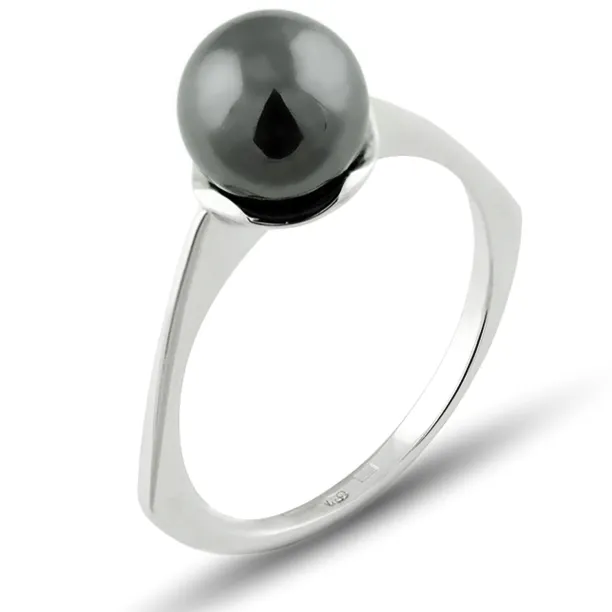 Gold ring with hematite - Fia Image
