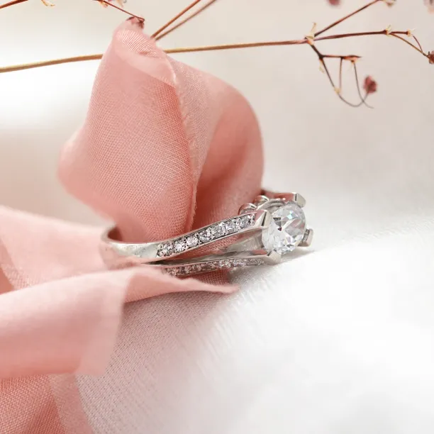 Zlatý zásnubní prsten s diamanty 1.18ct FITA Image