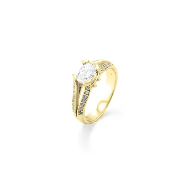 Zlatý zásnubní prsten s diamanty 1.18ct FITA Image
