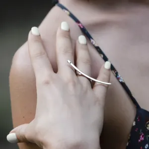 Atypical gold ring Donna - with a diamond Thumbnail