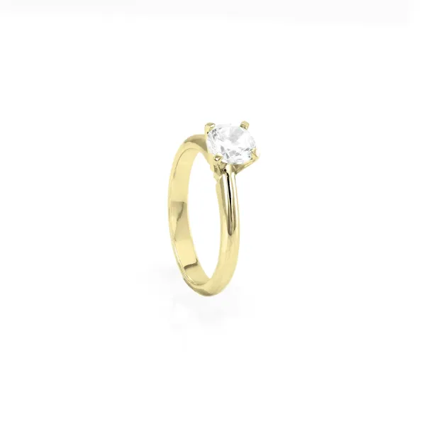 Zlatý zásnubní prsten  ve stylu solitér s diamantem 0.4ct VEITA Image