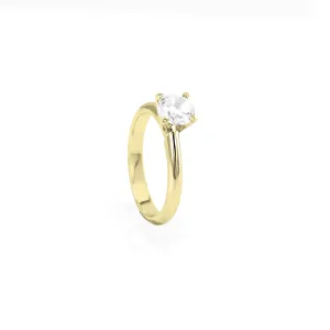 Zlatý zásnubní prsten  ve stylu solitér s diamantem 0.4ct VEITA Thumbnail