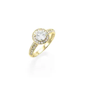 Halo silver ring with zirkons IMSROA Thumbnail