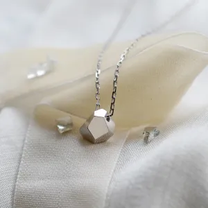 Minimalist sterling silver necklace RISO Thumbnail