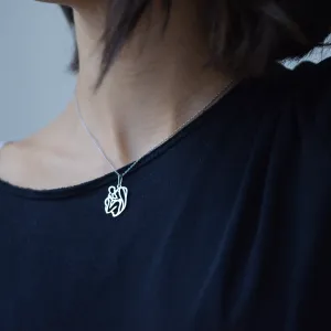 Unique sterling silver pendant Mother and child MOMMY Thumbnail