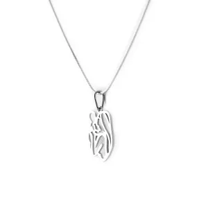Unique sterling silver pendant Mother and child MOMMY Thumbnail