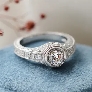 Vintage ring with diamonds 0.68ct OSLO Thumbnail