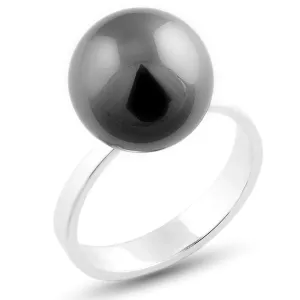 Minimalist ring with hematite RENA Thumbnail