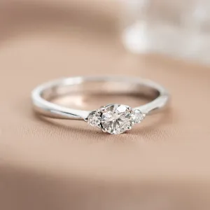 Zásnubní prsten DOROTHEA s růžovým centrálním lab-grown diamantem