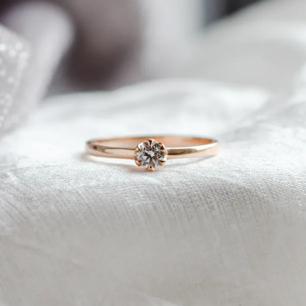 Zásnubní prsten z bílého zlata s diamantem 0.16ct FISKA Image