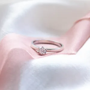 Zásnubní prsten z bílého zlata s diamantem 0.16ct FISKA Thumbnail