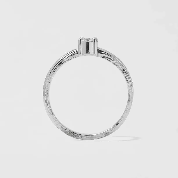 Interior view of the BRITTANY gold engagement ring and diamond setting