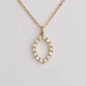 Marquise lab-grown diamond necklace HAILEY Thumbnail