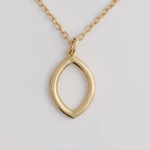Open marquise shape pendant and necklace HILARY Thumbnail