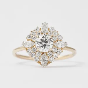 Statement ring with lab-grown diamonds STEPHANIE